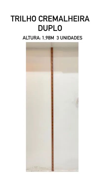 Trilho cremalheira simples e duplo ( arara de roupa )  - Foto 2