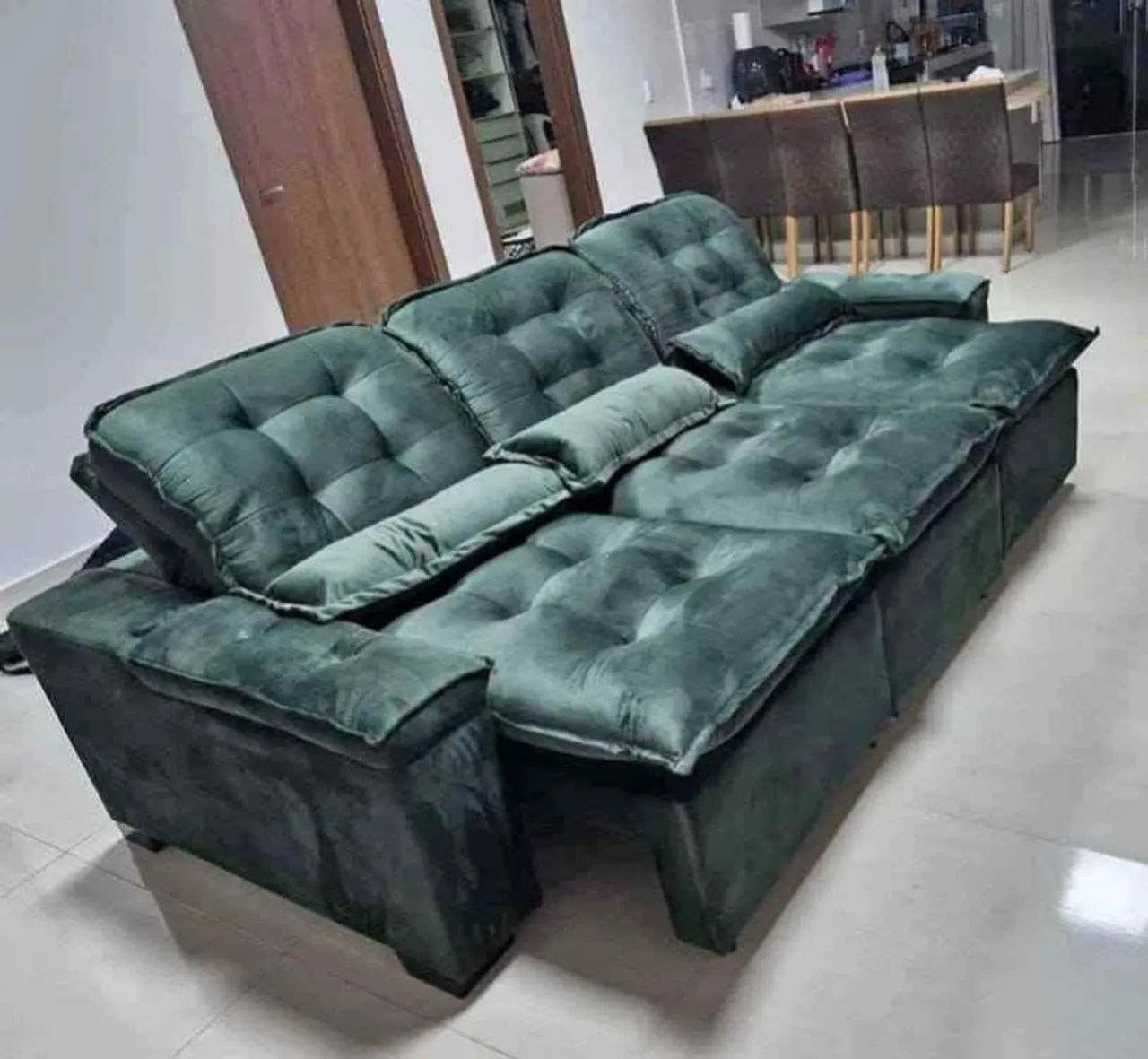 SOFÁ DE LUXO 3 LUGARES RETRÁTIL RECLINÁVEL  - Foto 3