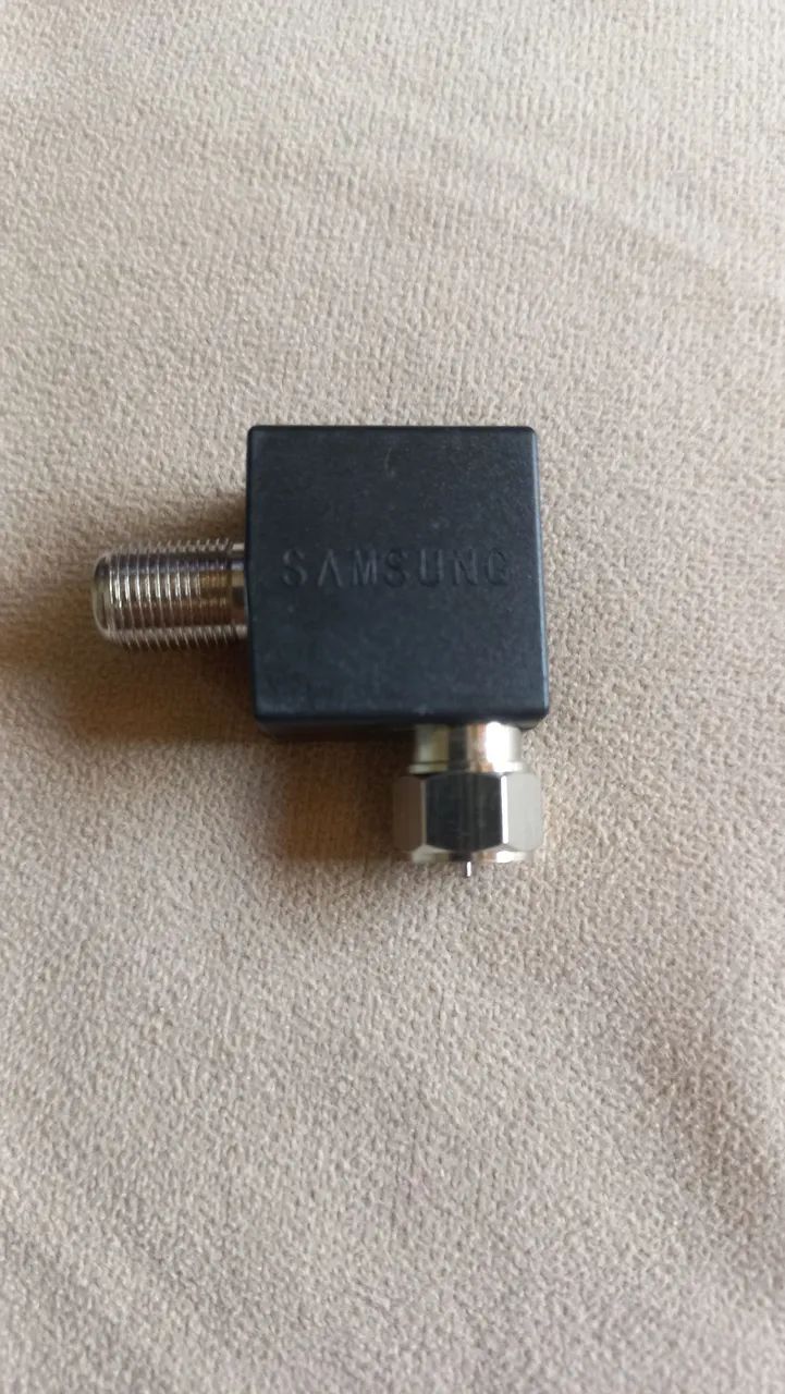 adaptador para antena smart tv samsung coaxial 90 graus  sem uso televisão tv  - Foto 2