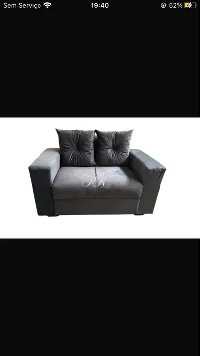 Sof á 2  lugares em Suede - Novo - Foto 2