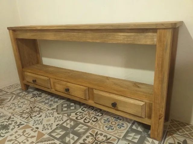 Rack rustico de madeira - Foto 4