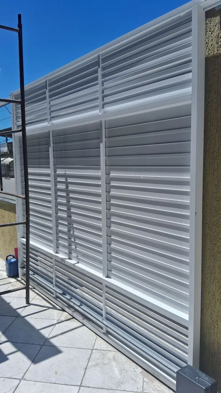 Portão de Alumínio Branco - Novo - Foto 4