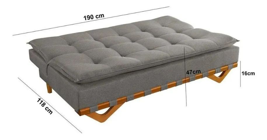 Sofá Cama Capri Linho - Foto 4