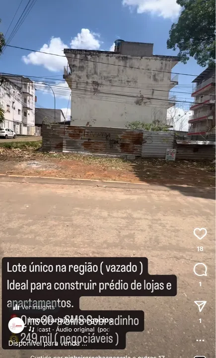Lote comercial vazado | 249 mil Setor de mansões Sobradinho