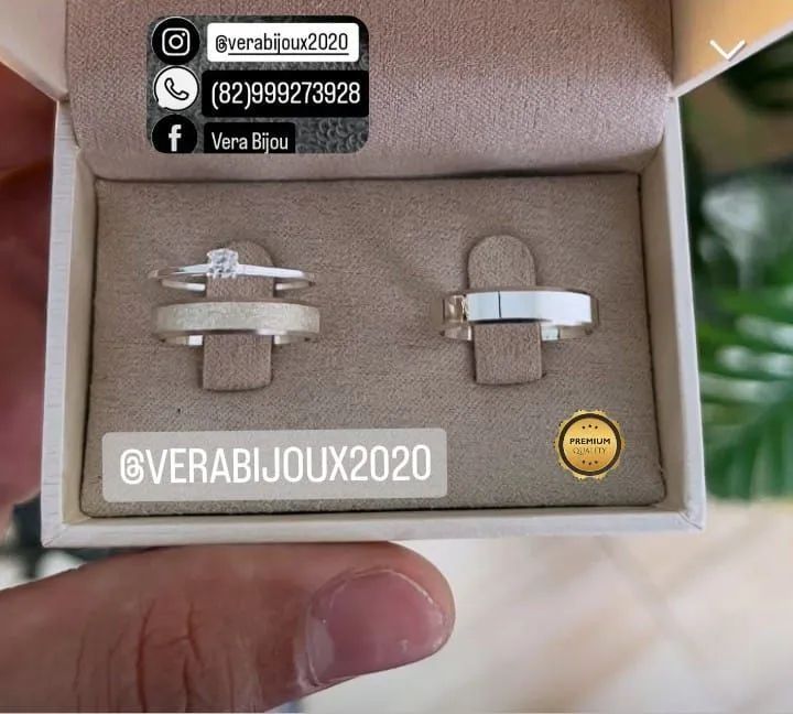 KIT TRIO DE ALIANÇAS NAMORO NOIVADO E COMPROMISSO 