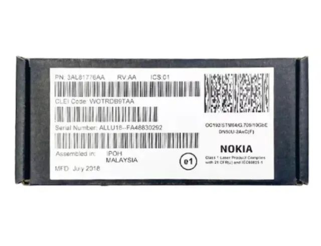 Nokia 3al81776aa 10g C-band Xfp Ajustável 80km - Foto 2