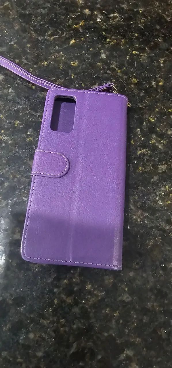 Capa carteira roxa para celular