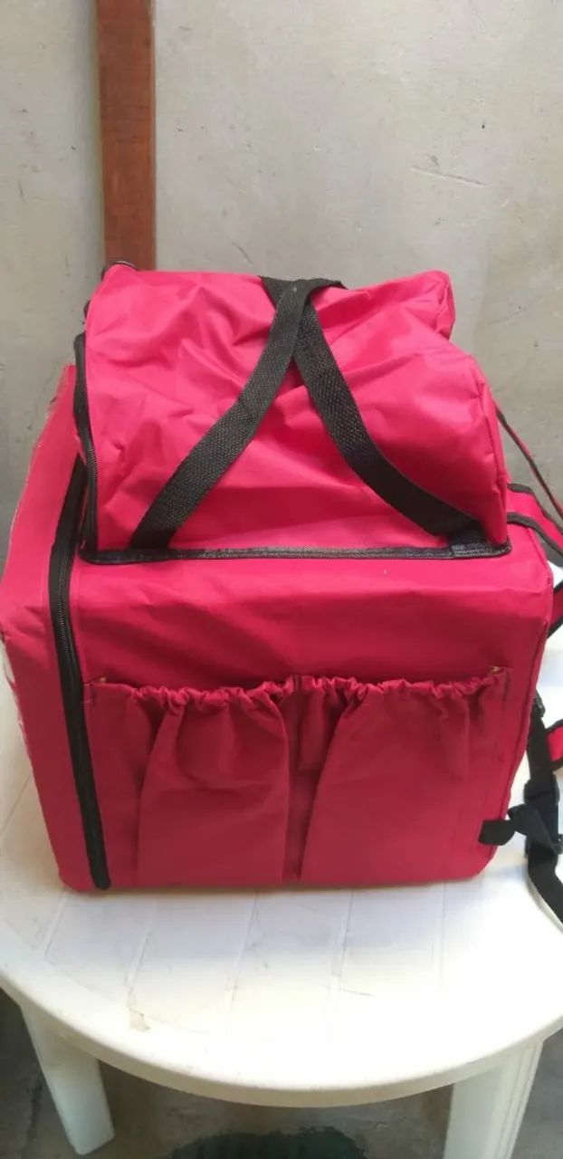 Bag do food preta e vermelha  - Foto 3