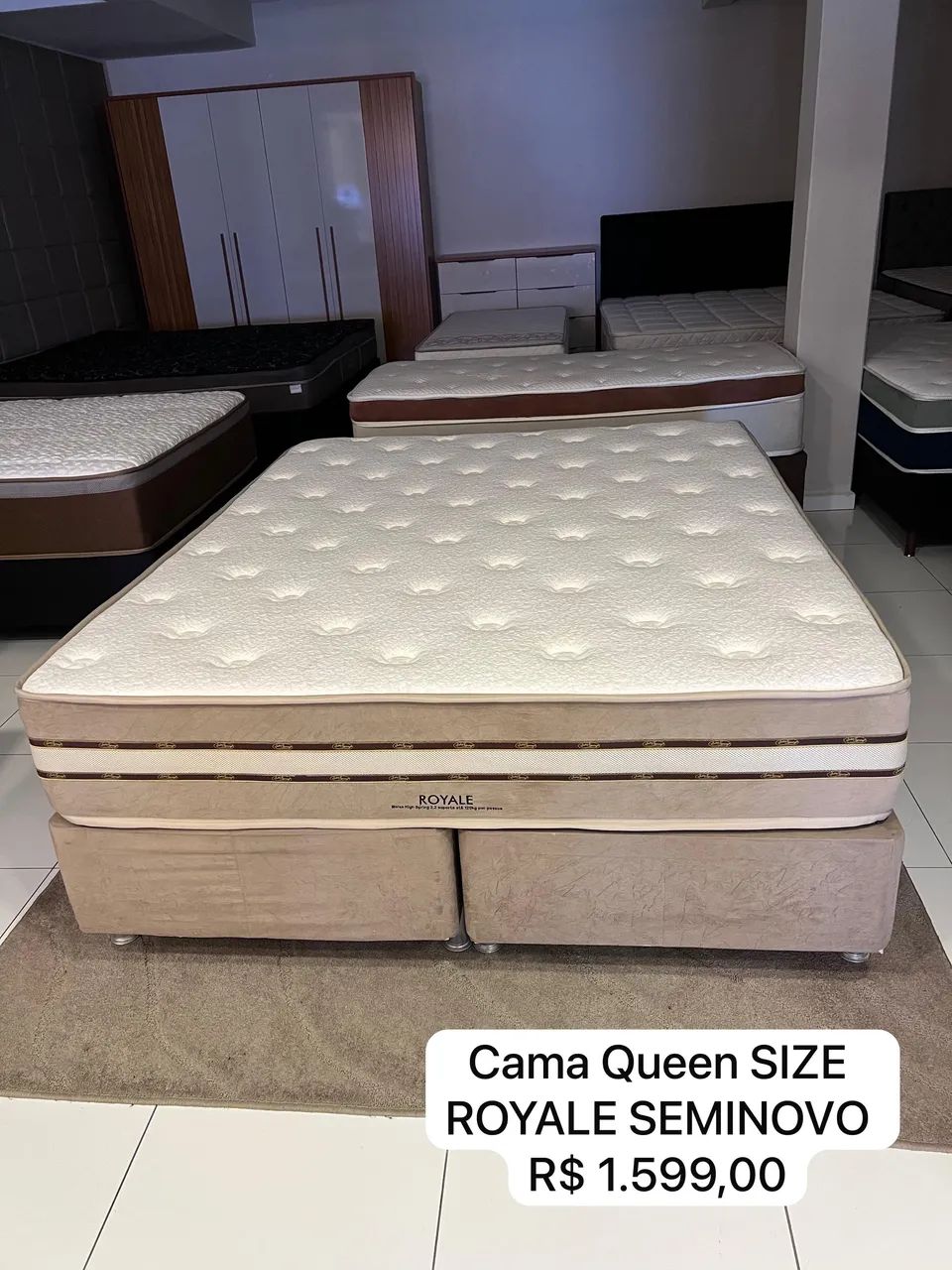 Colchão de Casal ROYALE COM BASE - Entrego! 
