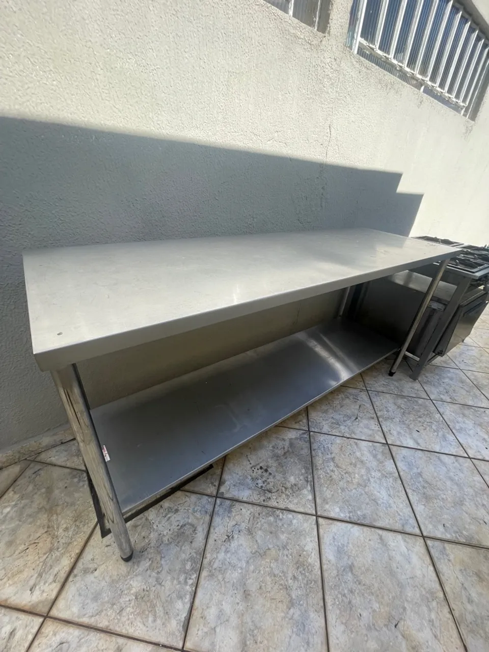 Bancada de aço inox para cozinha industrial