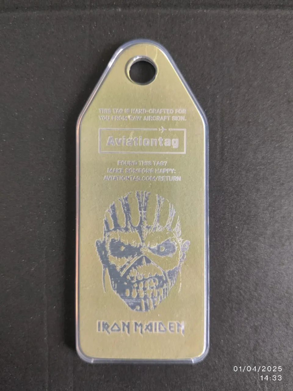 Aviationtag Iron Maiden Ed Force One - Boeing 747 (TF-AAK) + Case - No Brasil - Foto 5