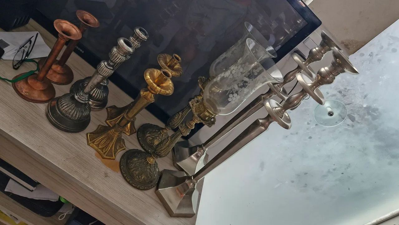 05 pares de castiçais  - Foto 2