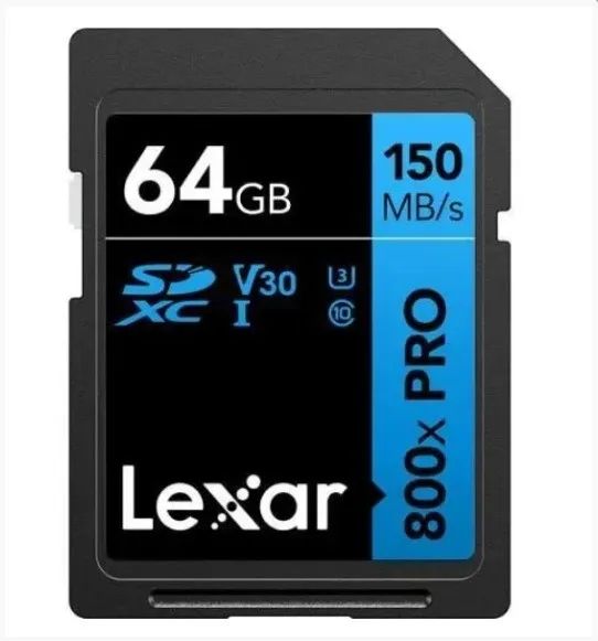 Cartão SD 64Gb Lexar Blue 800XPRO 150MBs V30 4K  - Foto 3