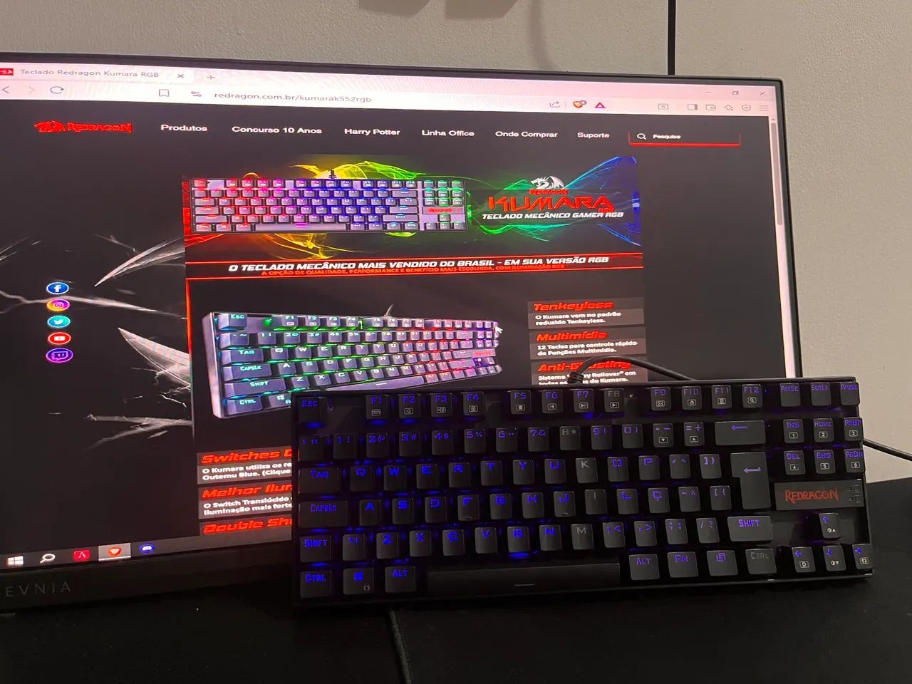 Teclado Redragon Kumara