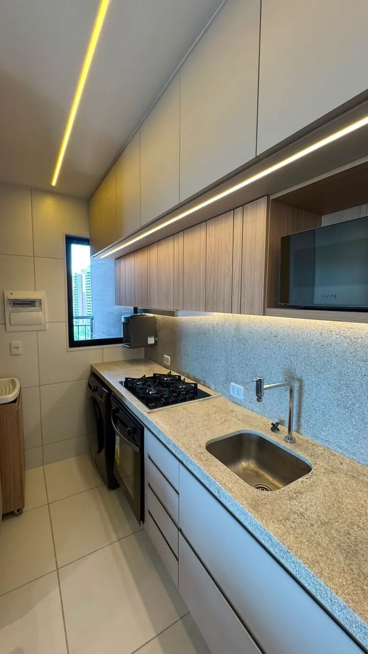 Espetacular apartamento de 60m², 100% projetado e mobiliado. Pronto para morar! Sala integ - Foto 4