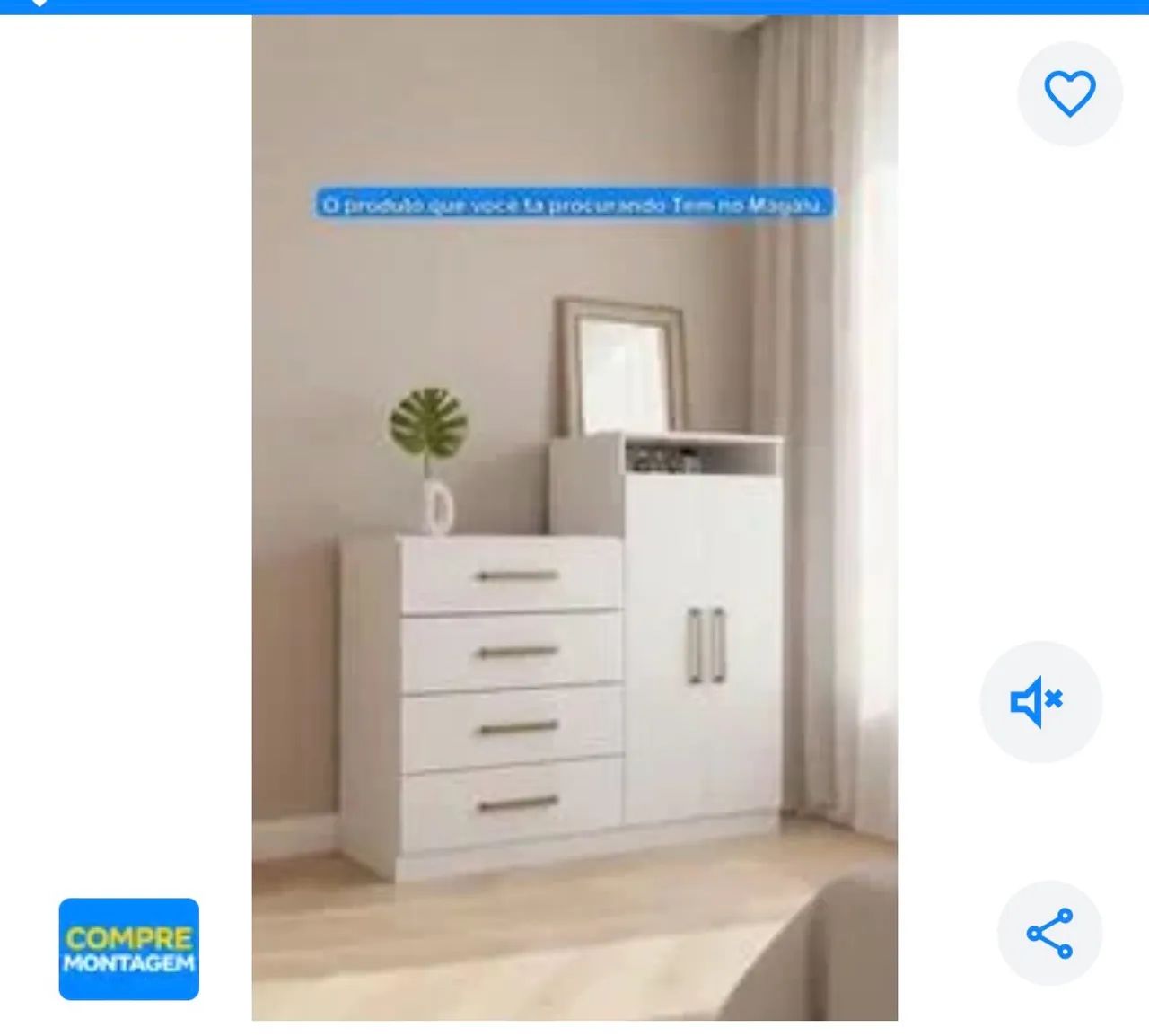 Vendo cômoda nova na caixa 