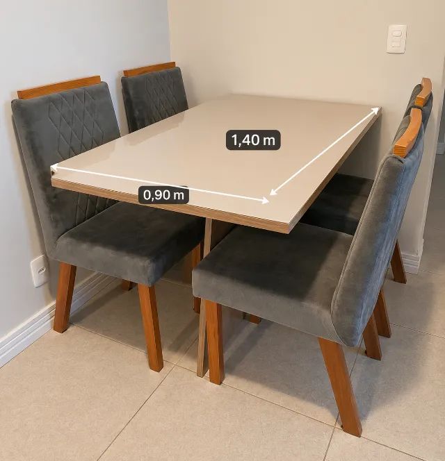Mesa de Jantar 4 Cadeiras - Foto 3