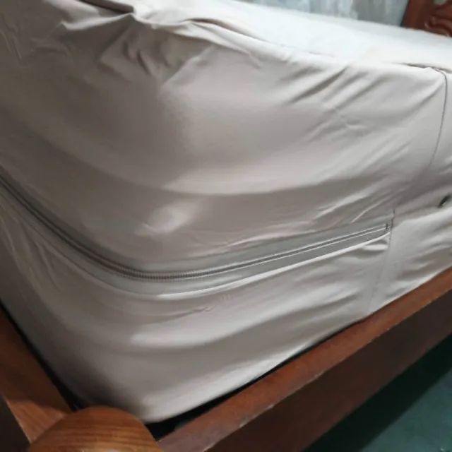 cama solteiro + colchao castor d45 com duplo pilow + roupa cama hotelaria - Foto 4
