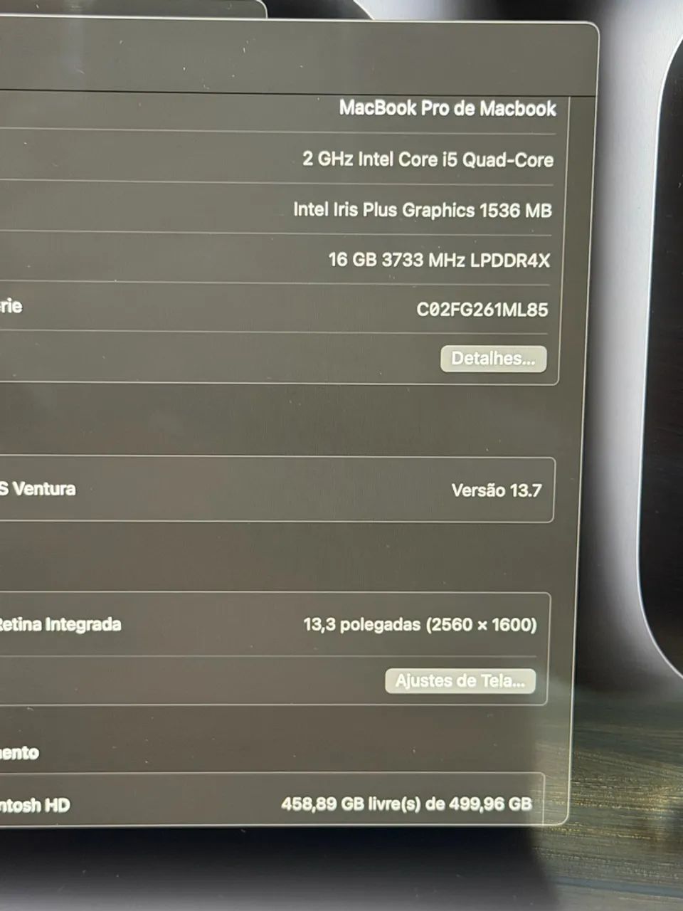 MacBook Pro 2020 i5 16/512 Touchbar  - Foto 5