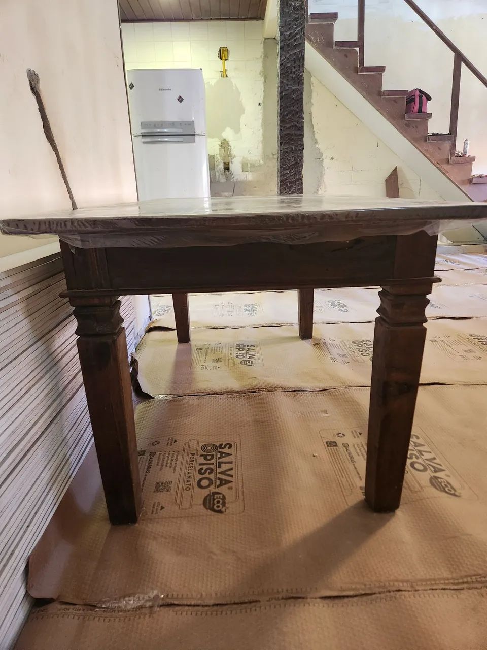 Mesa antiga rustica madeira maciça  - Foto 3