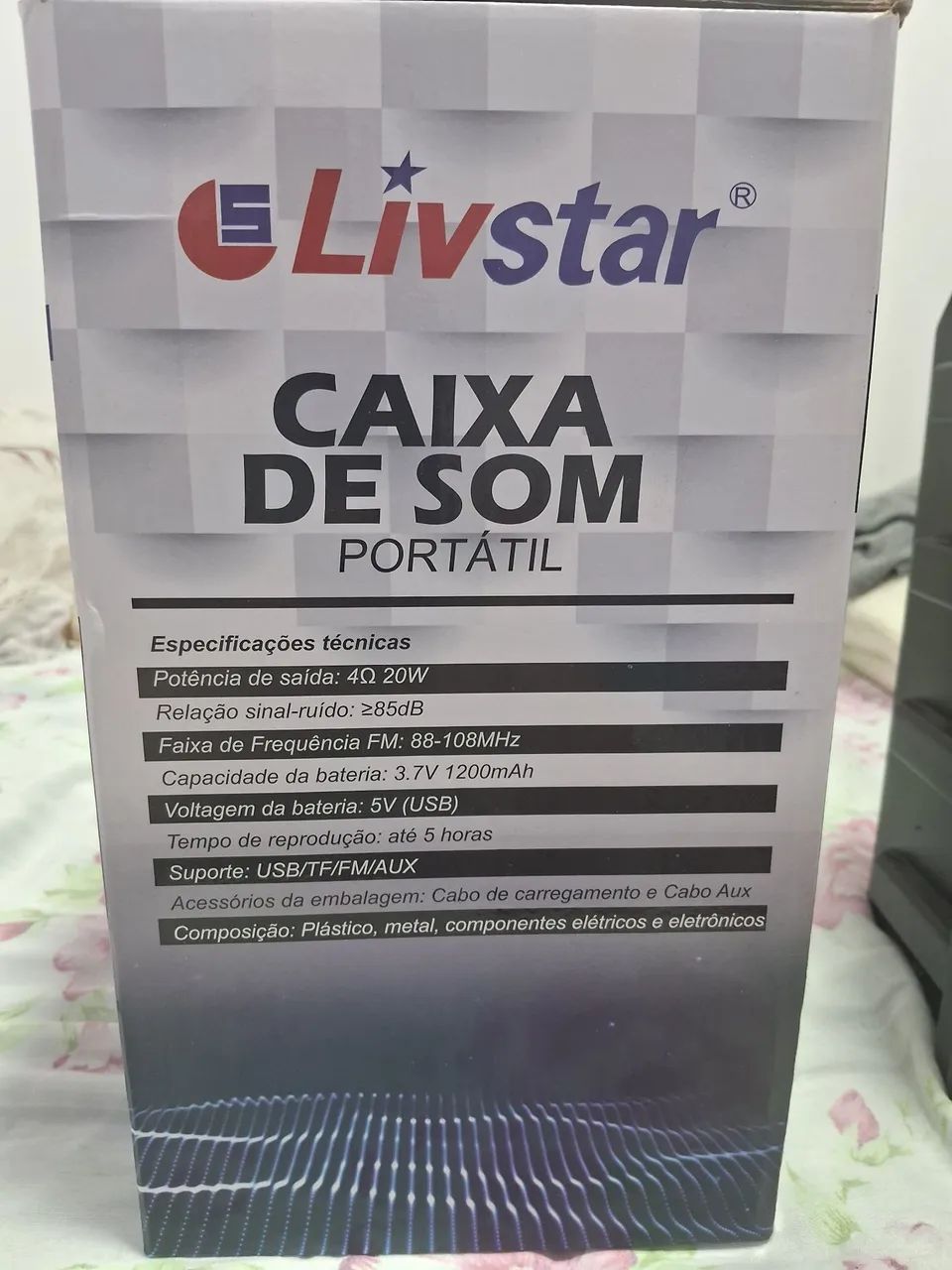 CAIXA DE SOM PORTÁTIL + MICROFONE  - Foto 3