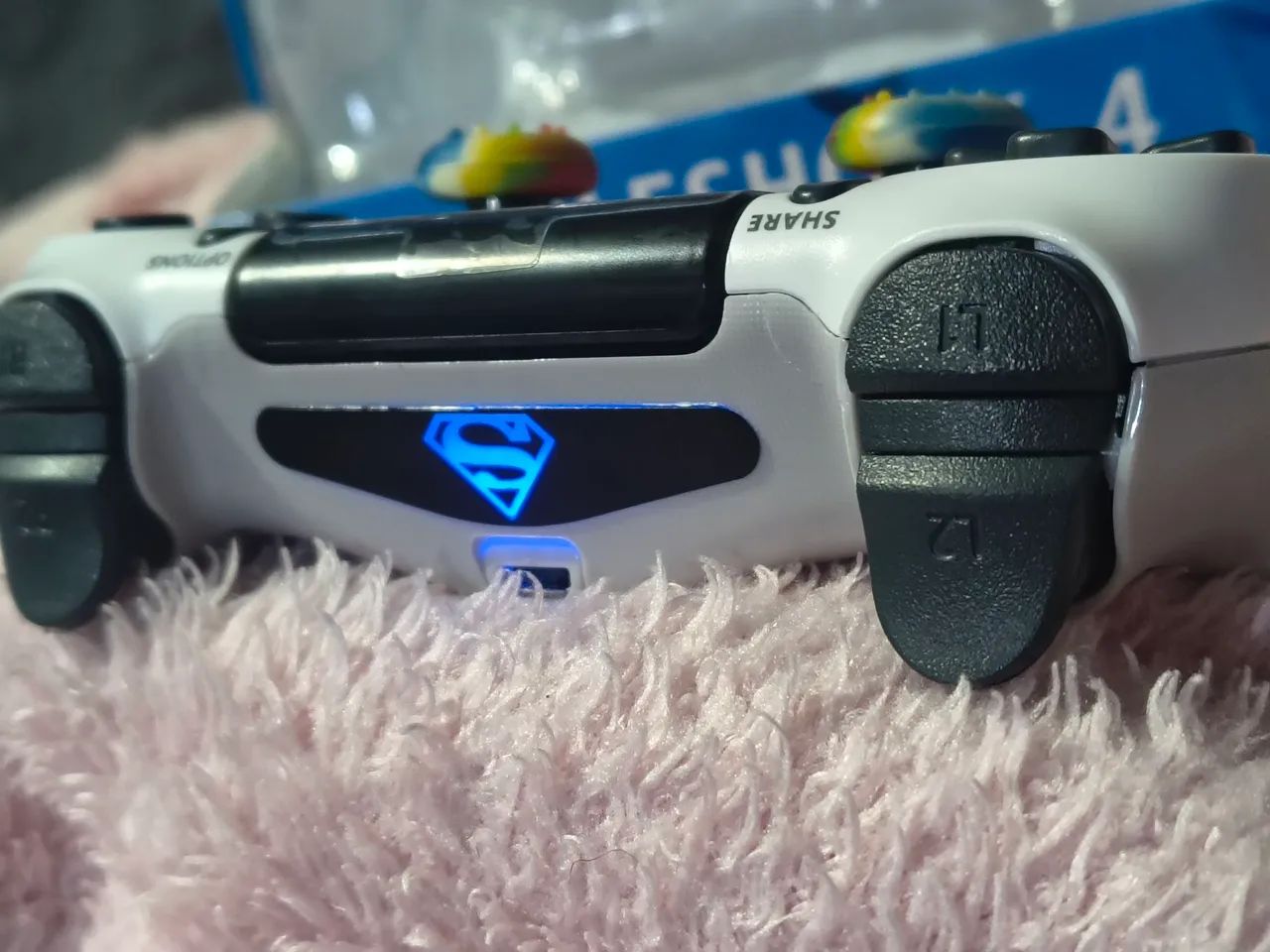 Manete joystick dualshock PS4 BLUETOOTH E CABO com caixa nova - Foto 5
