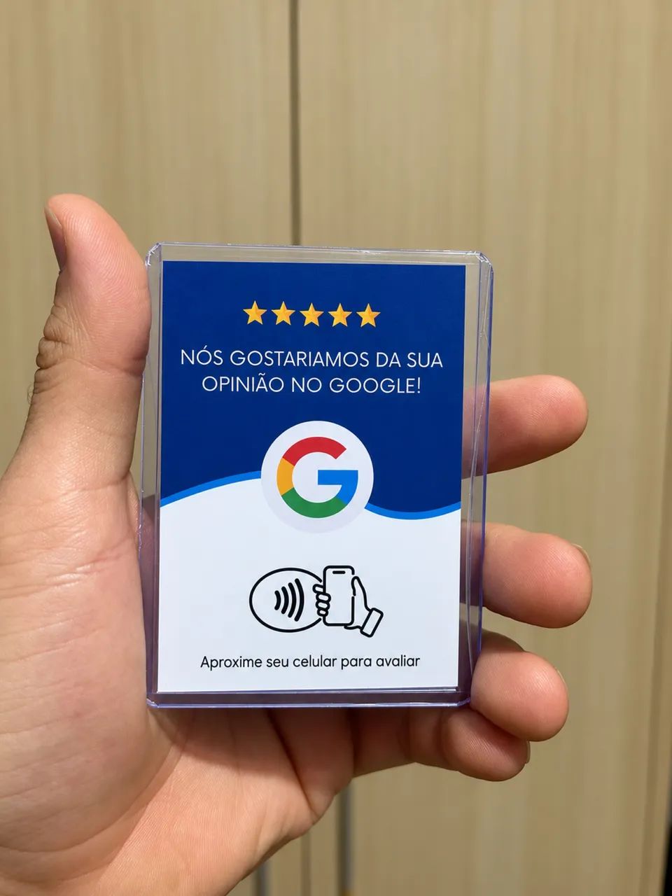 Plaquinha Google Avaliações com NFC