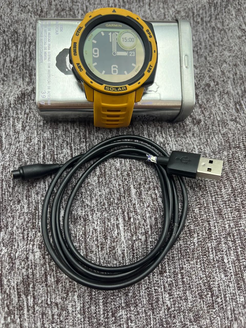 Relógio garmin instinct solar orange - Foto 2