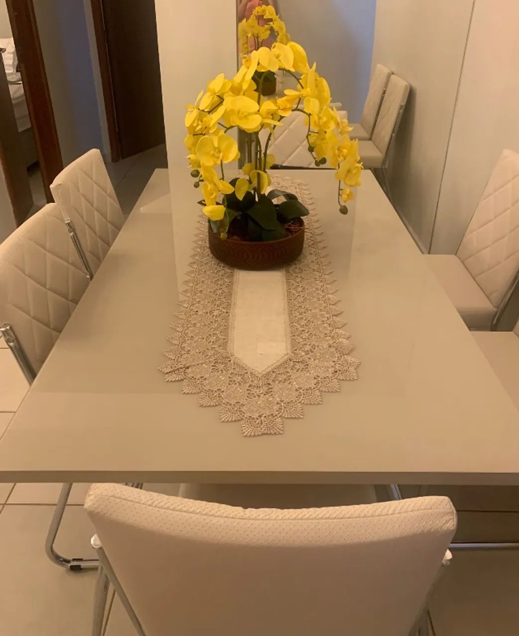 Conjunto de jantar (mesa retangular com 6 cadeiras) - Foto 2