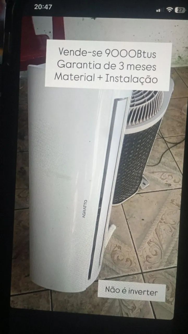 Ar condicionado 9 mil BTUs 