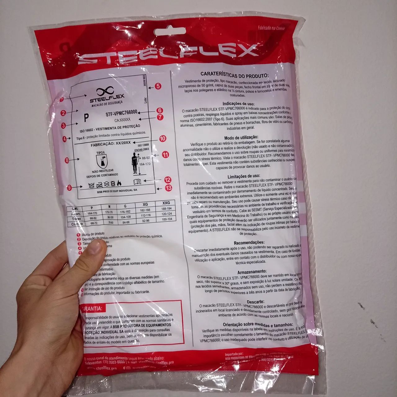 MACACÃO DE SEGURANÇA STEELFLEX TAMANHO P - Foto 2