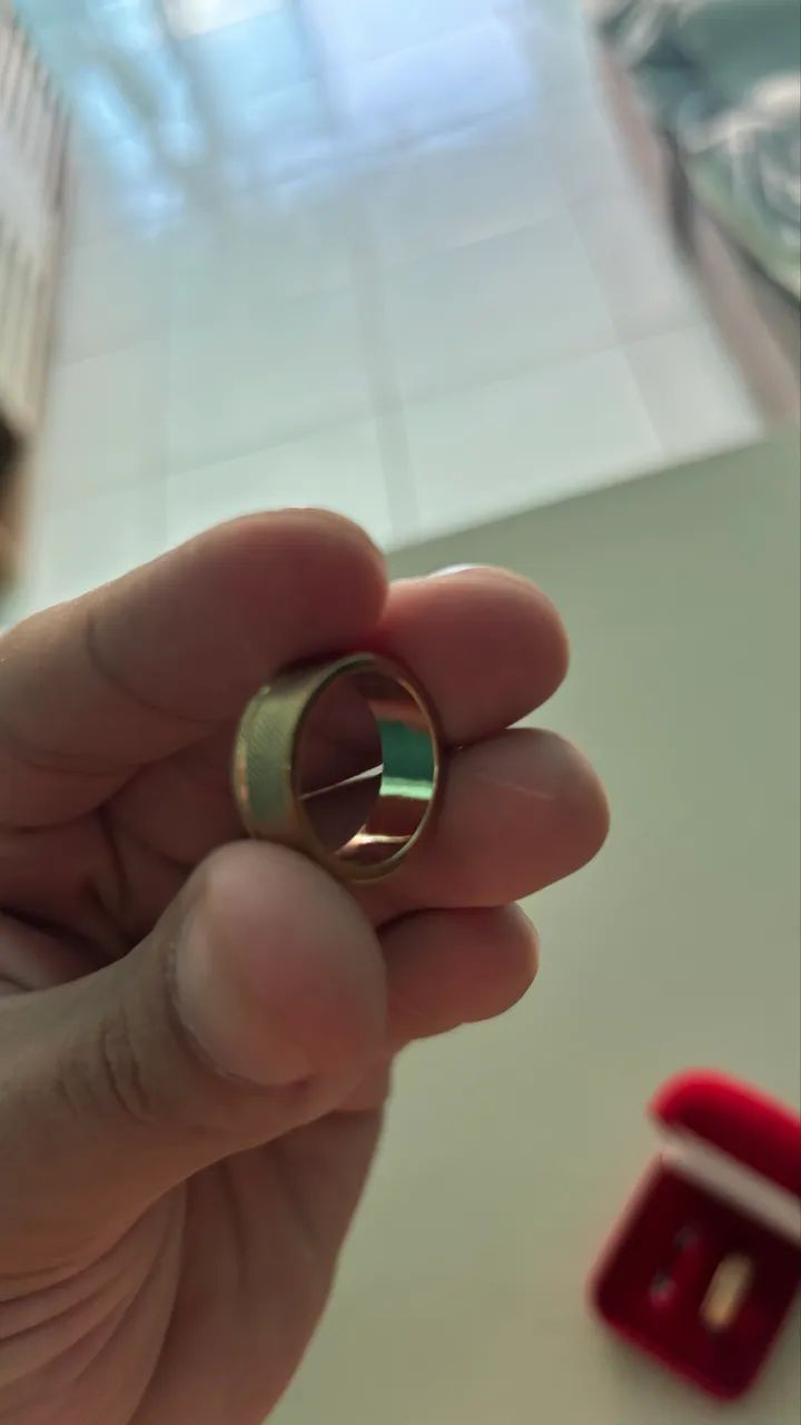 Alianças banhada a ouro 