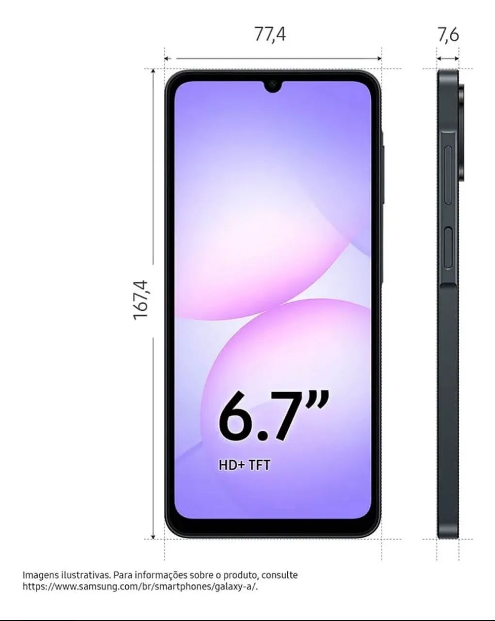 Samsung Galaxy A07 128gb 4gb Ram Preto - Foto 3