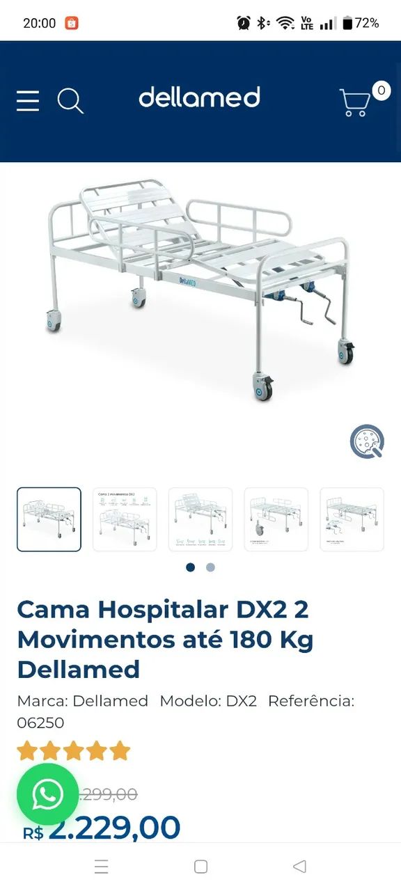 Cama hospitalar dx2 manivelas  - Foto 3