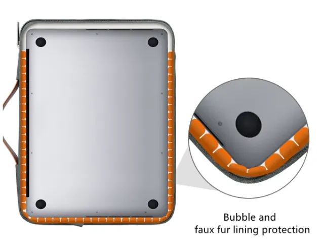 Capa Case Bolsa Laptop Notebook MacBook Air 13 até 14 Polegadas - Foto 3