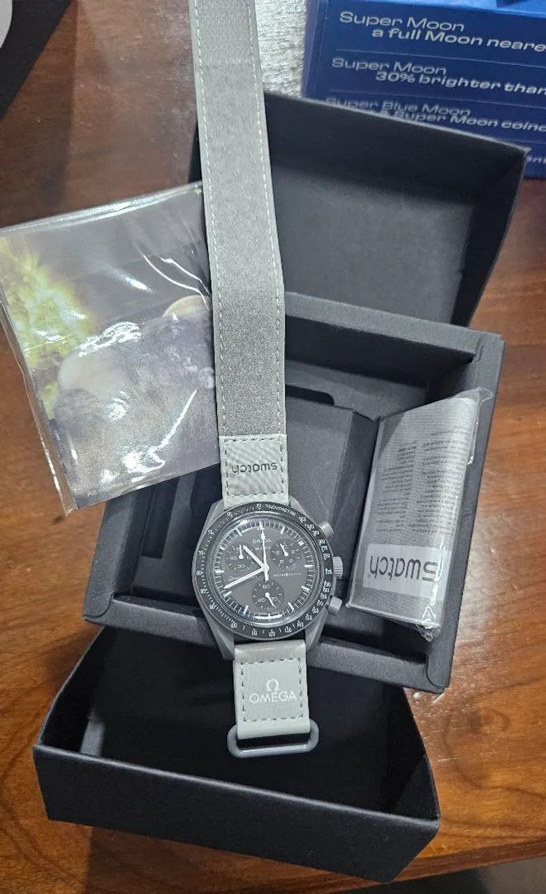 Relógio Omega x Swatch Moonswatch - Completo com caixa - Foto 3