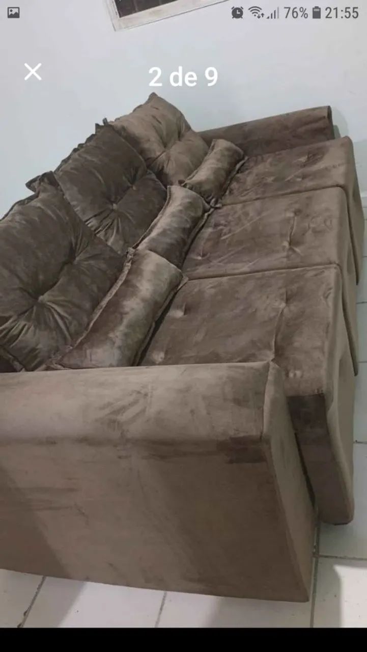 Sofá retrátil 3 lugares da fábrica  - Foto 3
