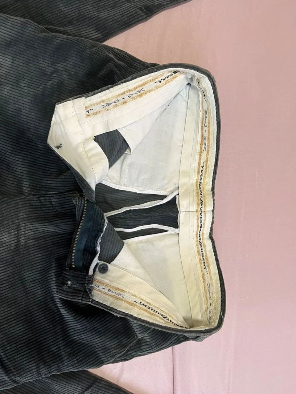 Calça vintage Yves Saint Laurent veludo canelado 38 - Foto 5