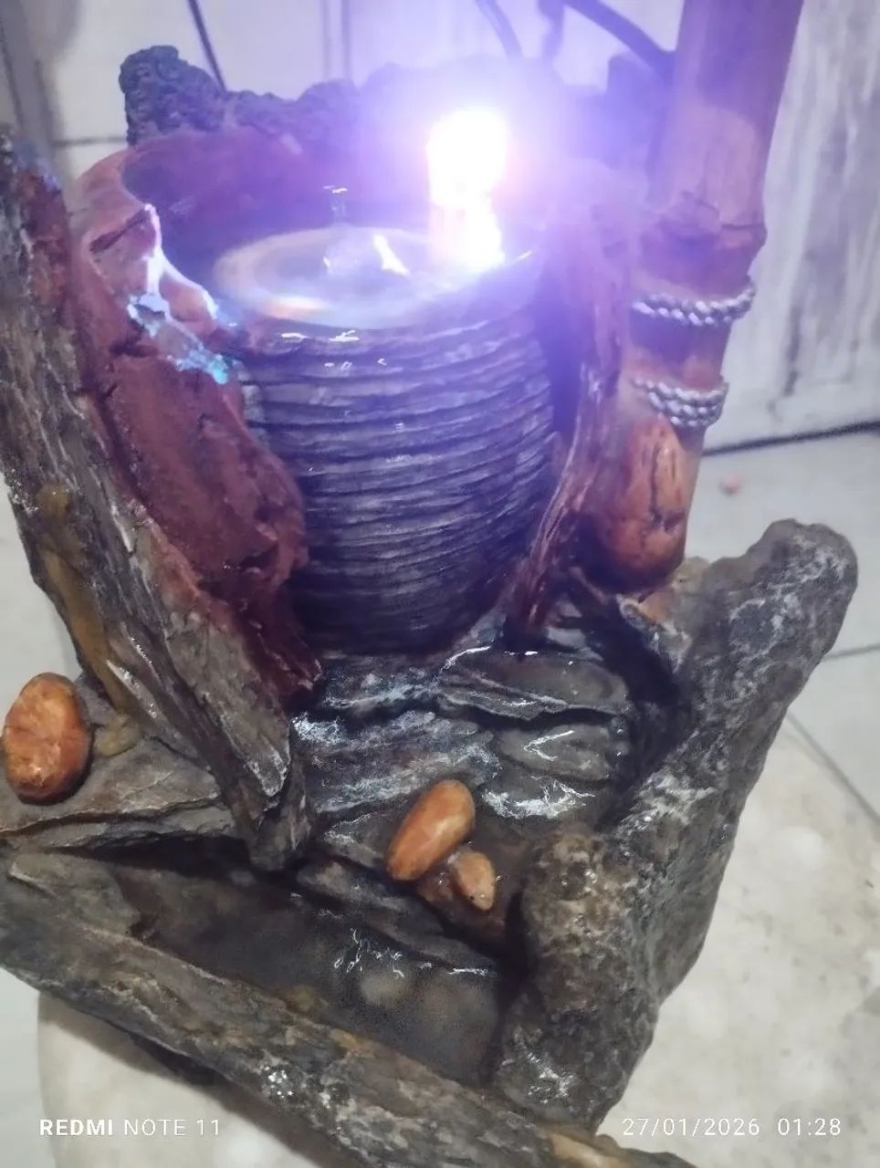 Mini cascata decorativa 0.30altura cm x18cm largura 