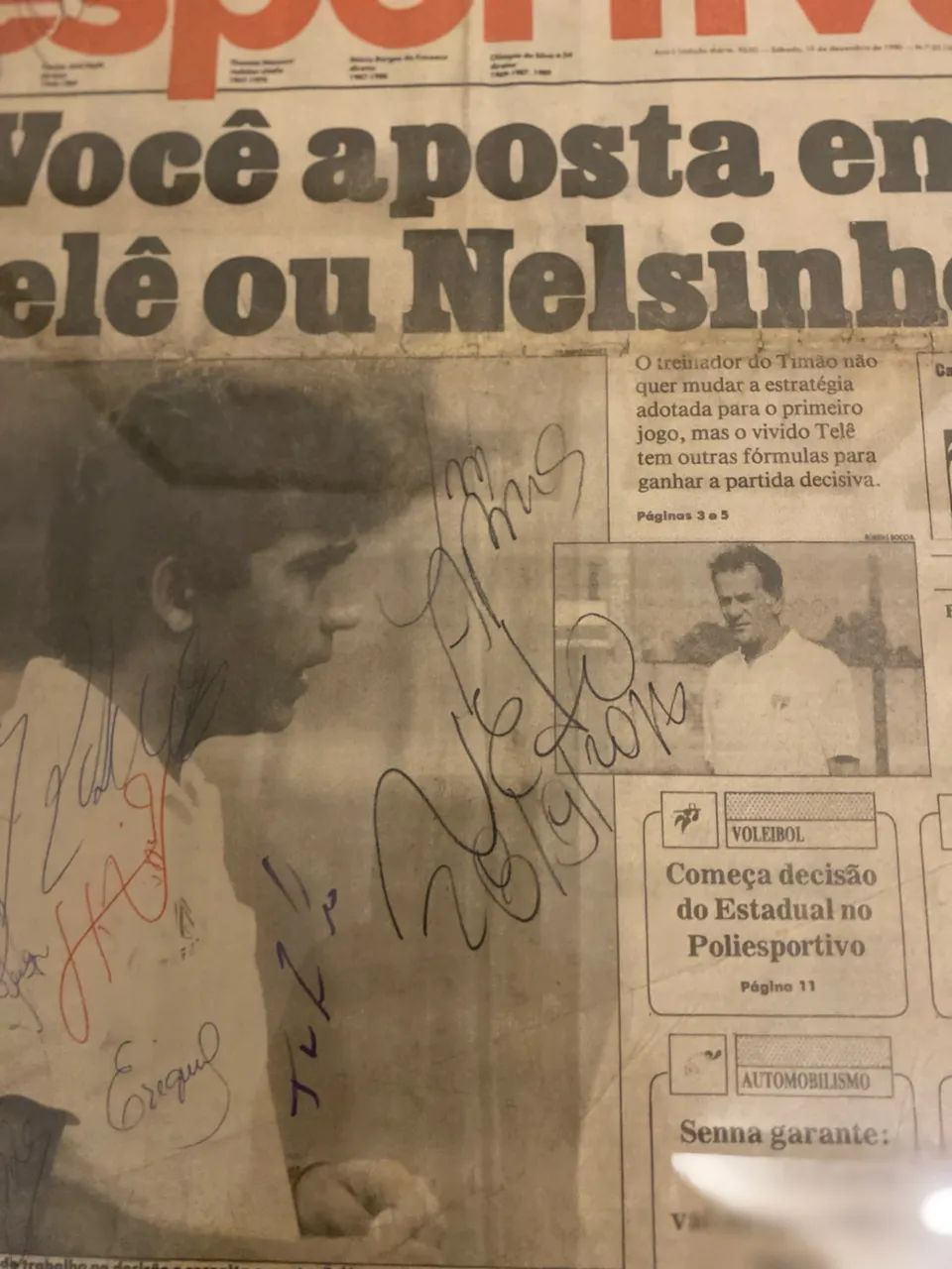 Quadro Corinthians Jornal Autografado  - Foto 5