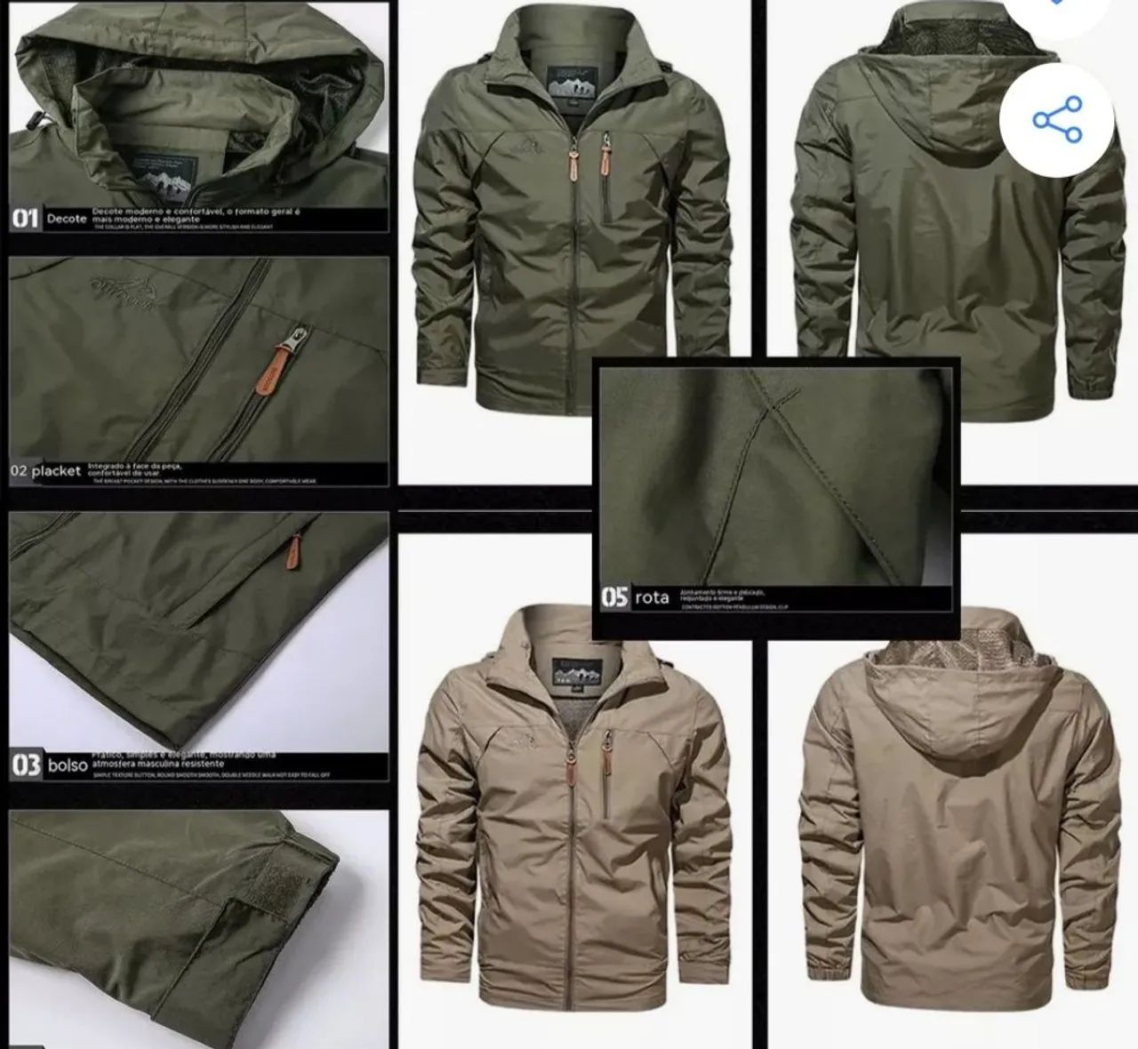 Jaqueta corta vento, impermeável!!!!