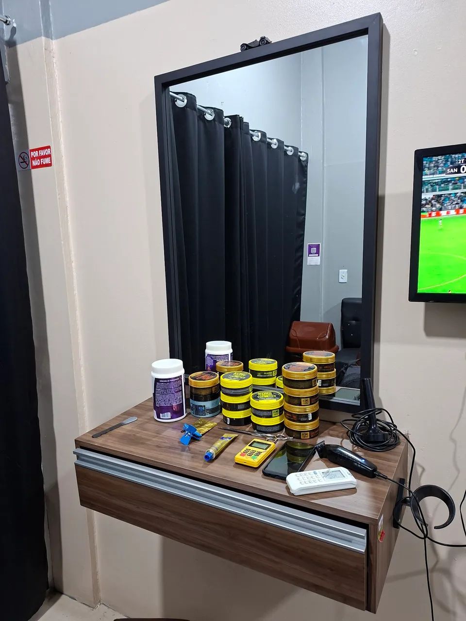 Bancada de barbearia 