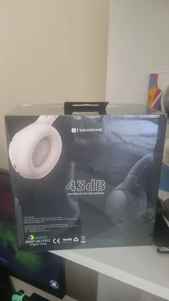 Fone Preto Headset com Cancelamento de Ruido - Foto 2