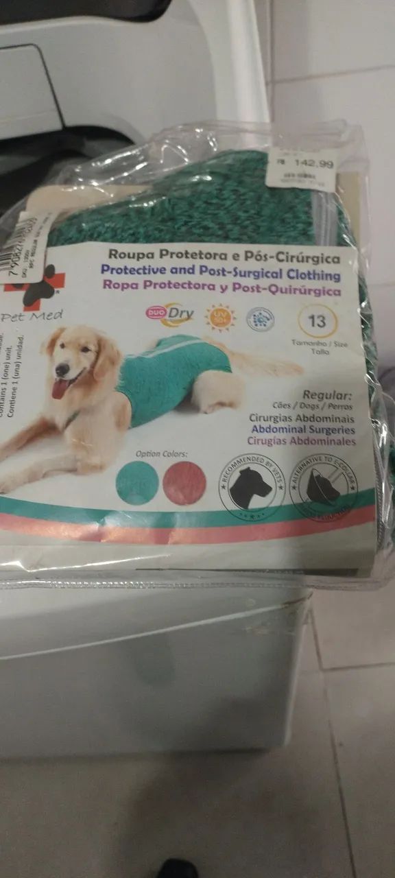Roupa após cirugia