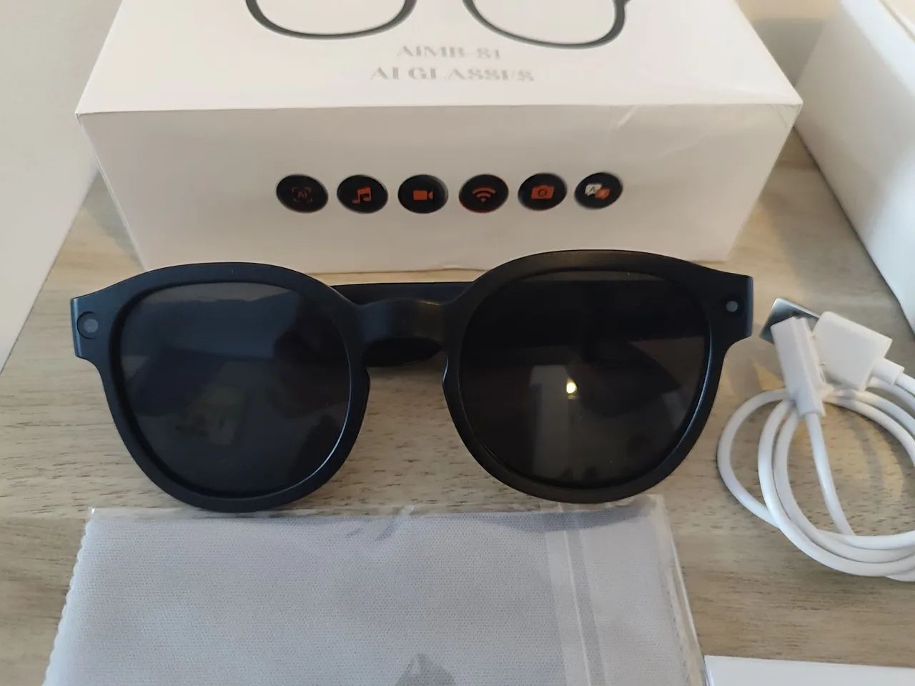 Óculos inteligente com câmera, som bluetooth stereo  - Foto 2