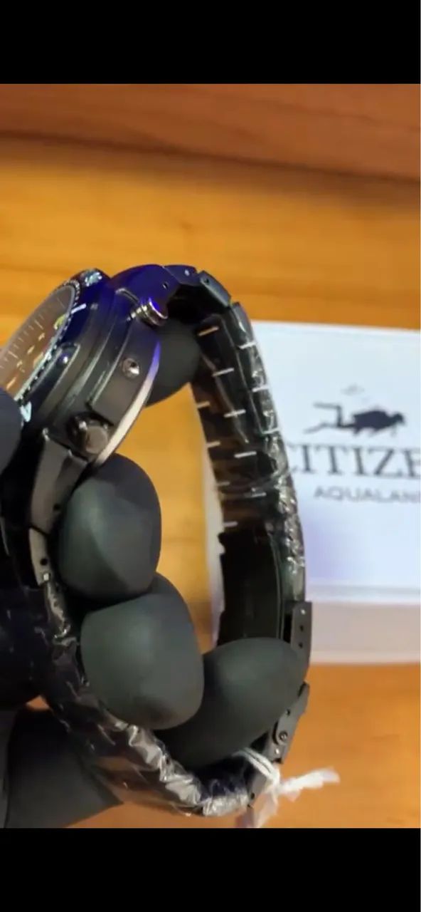 RELÓGIO DE PULSO CITIZEN TODO EM AÇO PRETO - Foto 4
