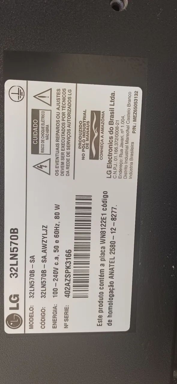TV LG 32 polegadas com defeito só stand by piscando - Foto 2
