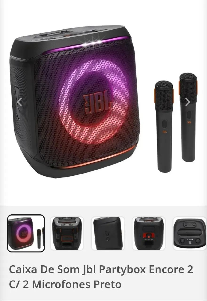 JBL PARTY ENCORE 2 COM 2 MICROFONES