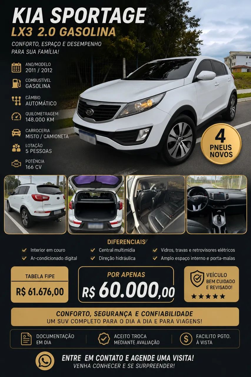 KIA Sportage Sportage LX 2.0 16V/ 2.0 16V Flex Aut. 2012