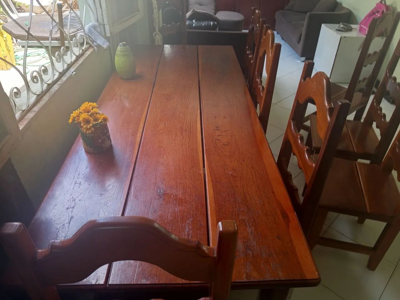 Vendo Mesa de Madeira Trabalhada  - Foto 3
